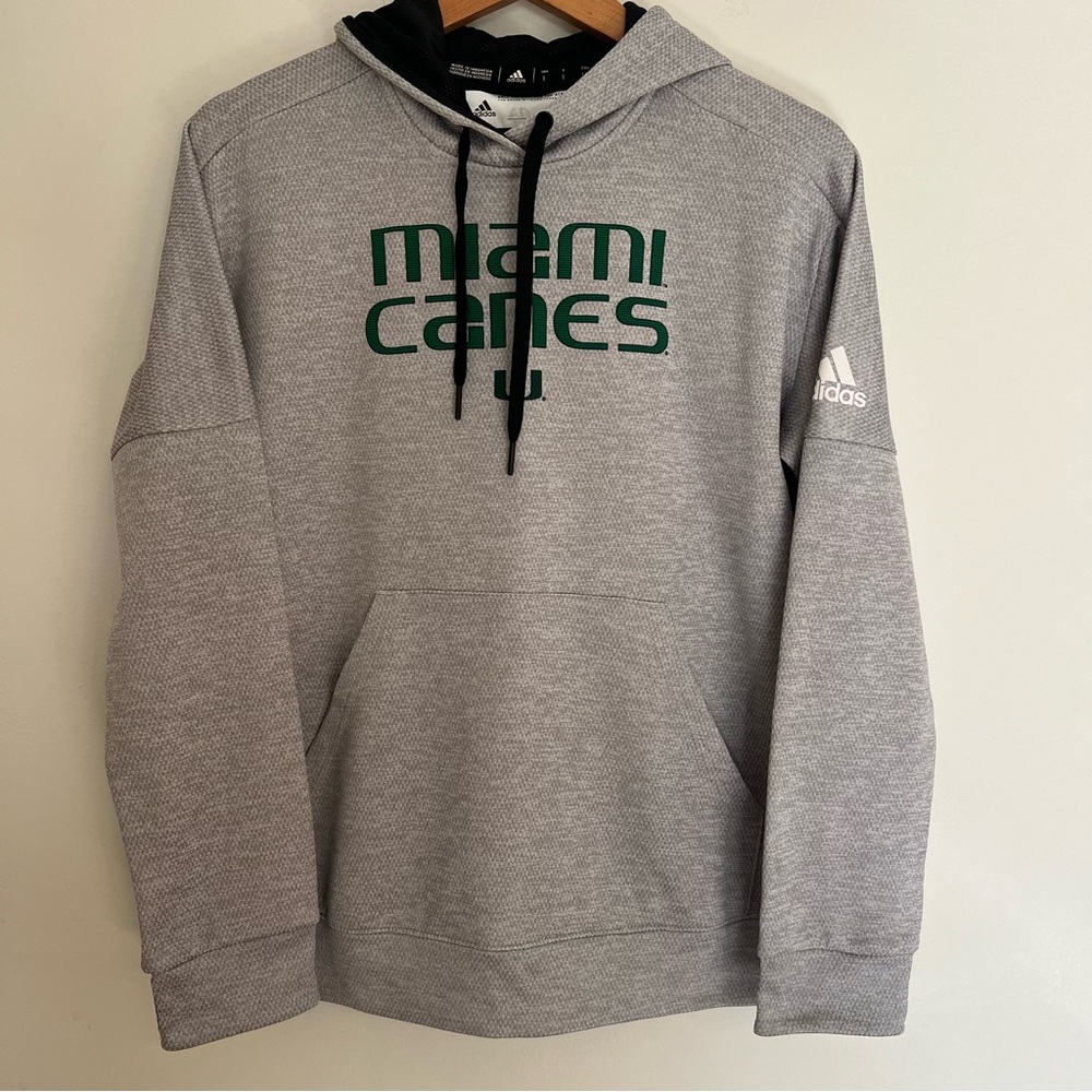 Adidas Miami Canes Hoodie Size Large